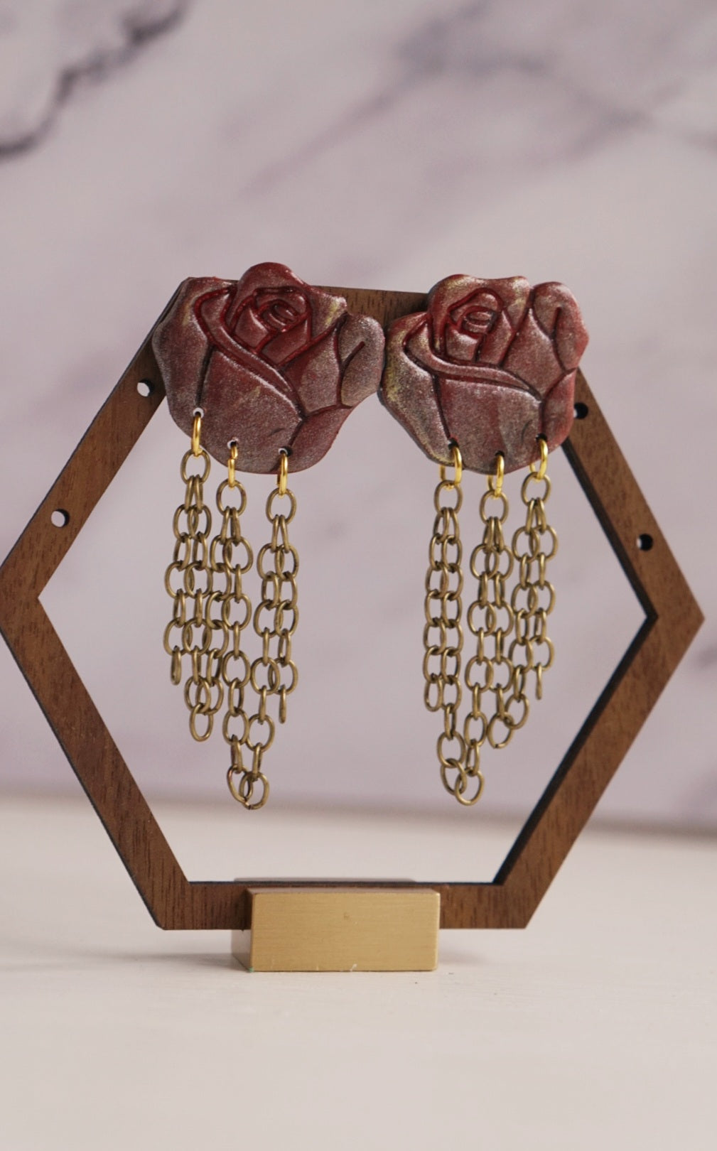 Gilded rose chain dangles image 10