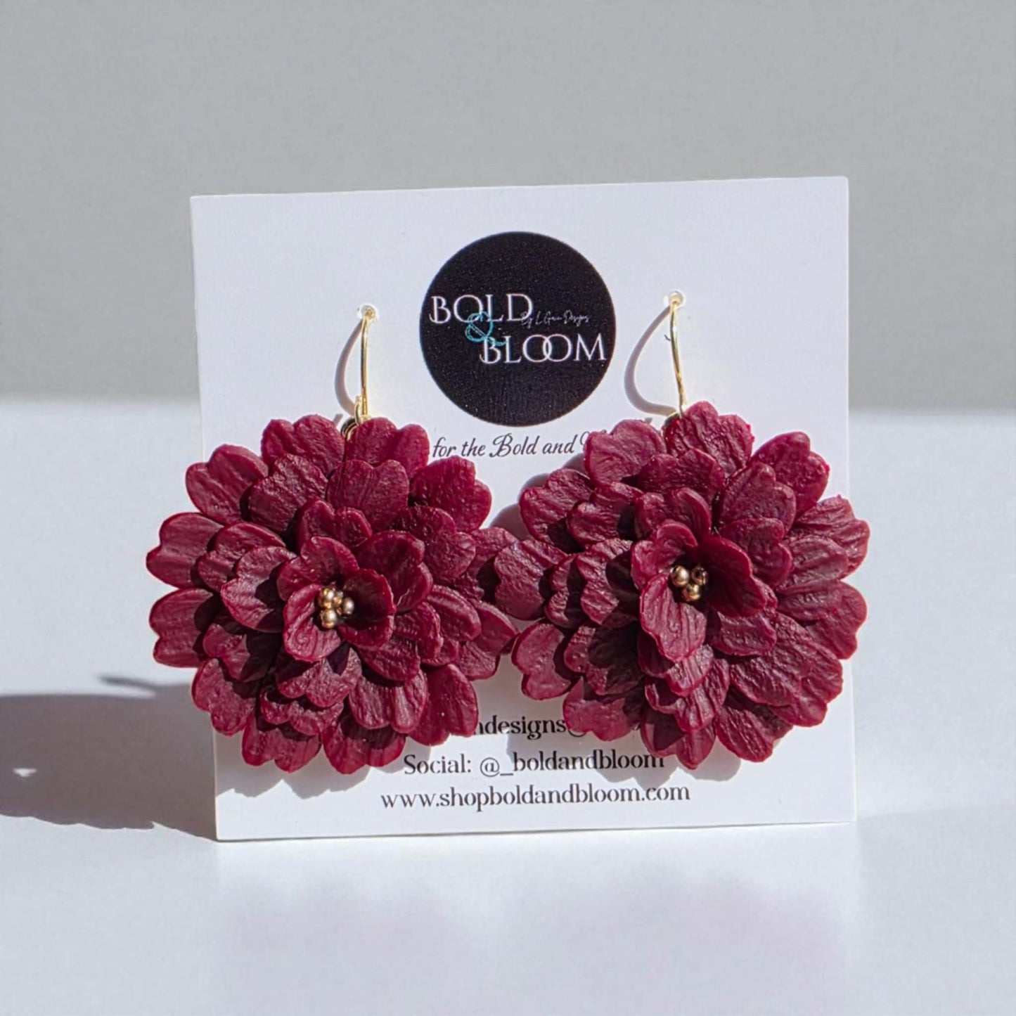 Midnight Bloom Statement Earrings- Teal