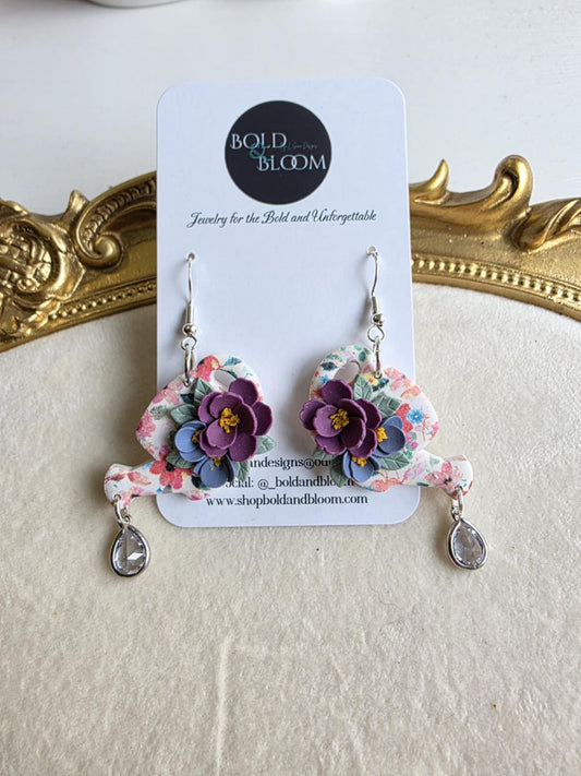 Wild Violet Watering Can Earrings