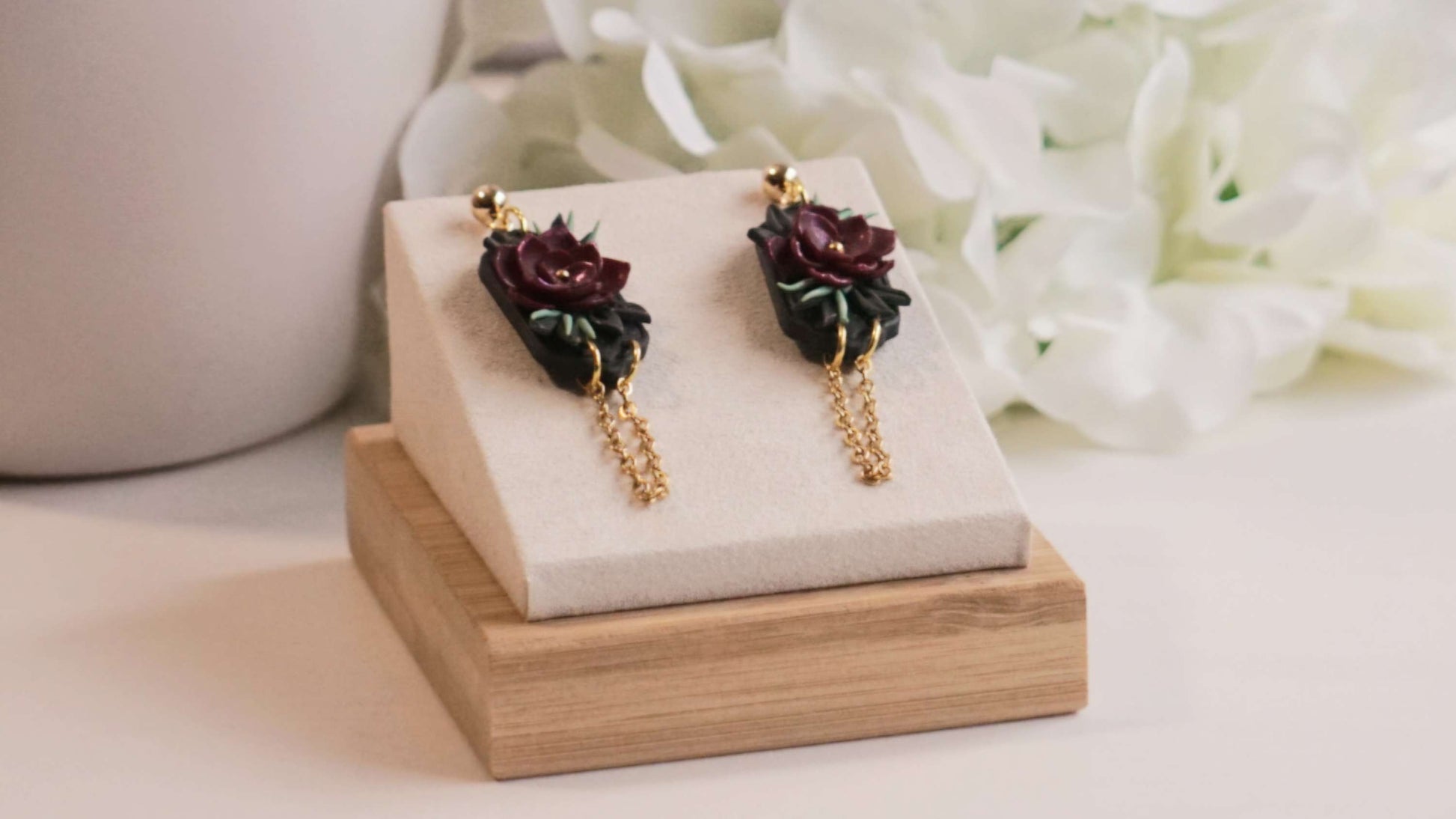 Midnight Bloom Dangle Earrings image 2