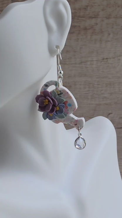Wild Violet Watering Can Earrings