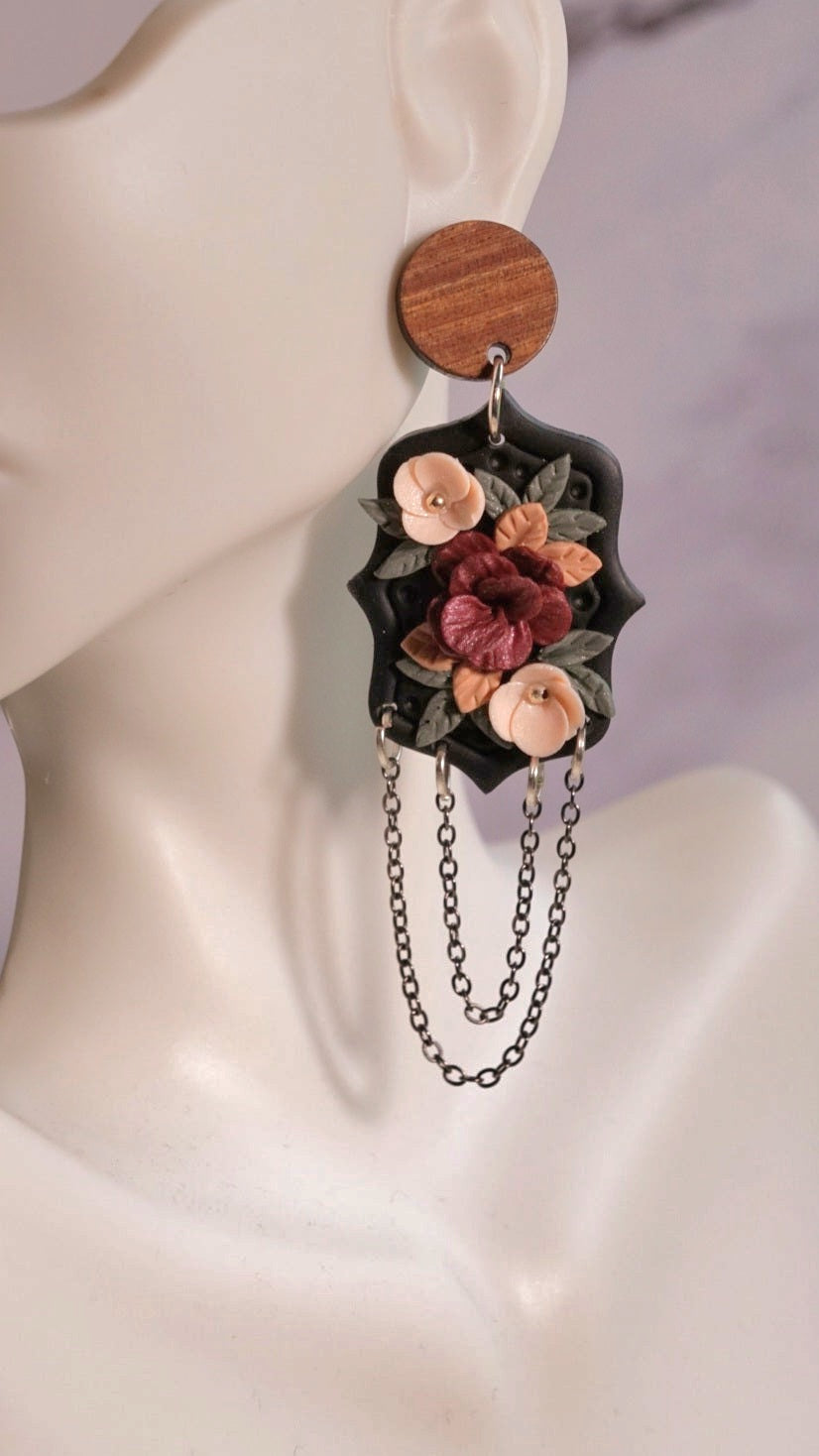 Crimson Elegance Earrings