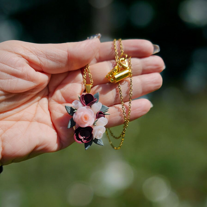 Floral Bouquet Pendant Necklace
