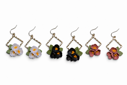 Grounded Bloom - Diamond Bloom Earrings