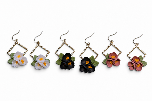 Grounded Bloom - Diamond Bloom Earrings